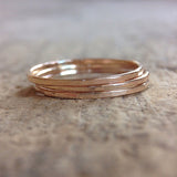 Set of 3 Rose Gold Stacking Rings