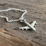 Sterling Silver Airplane Necklace