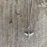 Sterling Silver Airplane Necklace