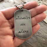 Men's Stainless Steel Dog Tag Necklace - TesoroDelSol