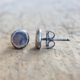 Antique Sterling Silver Pebble Earrings