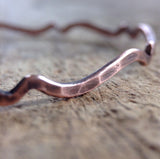 Vintage Copper Bangle Bracelet, Scroll Bangle, Moroccan Bracelet, Wave Bangle, Bohemian Bracelet, Bohemian Jewelry - TesoroDelSol