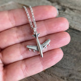 Sterling Silver Airplane Necklace