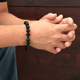 Men's Black Cross Bracelet - TesoroDelSol