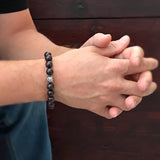 Men's Burgundy Jasper Bracelet - 10mm