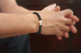 Men's White Cross Bracelet