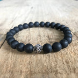 Men's Black Onyx Stone Bracelet - 8mm