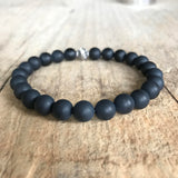 Men's Black Onyx Stone Bracelet - 8mm
