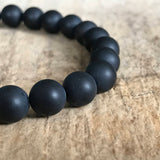 Men's Black Onyx Stone Bracelet - 8mm