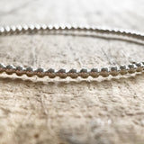 Beaded Sterling Silver<br>Bangle Bracelet