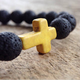 Men's Yellow Cross Bracelet