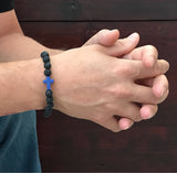 Men's Blue Cross Bracelet