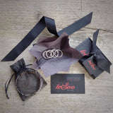 Rose Gold Raw Silk<br>Bangle Bracelet