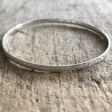 Sterling Silver Paisley<br>Bangle Bracelet