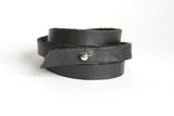Men's Black Triple Wrap Leather Bracelet - TesoroDelSol