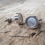 Silver Monogram Cufflinks