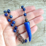 Men's Lapis Lazuli Rosary Necklace