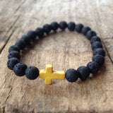Men's Yellow Cross Bracelet