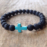 Men's Turquoise Cross Bracelet
