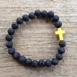 Men's Yellow Cross Bracelet