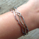 Antique Silver Moroccan<br>Bangle Bracelet