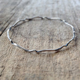 Antique Silver Moroccan<br>Bangle Bracelet