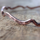 Vintage Copper Bangle Bracelet, Scroll Bangle, Moroccan Bracelet, Wave Bangle, Bohemian Bracelet, Bohemian Jewelry - TesoroDelSol