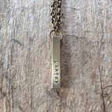 Men's Oxidized Square Bar Necklace - TesoroDelSol