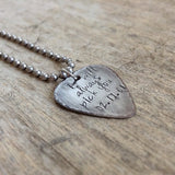 Men's Rustic Guitar Pick Chain Necklace