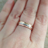 Gold Hammered Stacking Ring