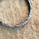 Antique Silver Hammered Stacking Ring