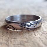 Antique Sterling Silver Flourish Ring