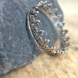 Antique Silver Crown Ring