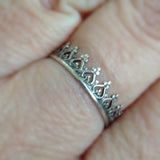 Antique Silver Crown Ring