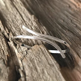 Sterling Silver Ocean Waves<br>Bangle Bracelet