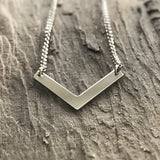 Sterling Silver Chevron Necklace