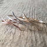 Sterling Silver Ocean Waves<br>Bangle Bracelet