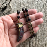 Men's Jasper Stone Rosary Necklace