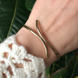Gold Ocean Waves<br>Bangle Bracelet