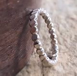 Sterling Silver Pebble Ring