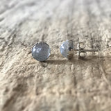Light Labradorite Gemstone Stud Earrings