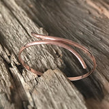 Rose Gold Ocean Waves<br>Bangle Bracelet