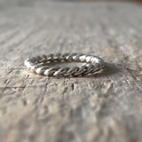 Sterling Silver Twisted Rope Ring