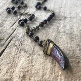 Men's Jasper Stone Rosary Necklace