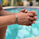 Men's Flat Open Cuff<br>Bangle Bracelet