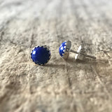 Lapis Lazuli Gemstone Stud Earrings