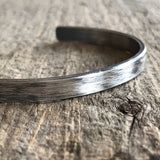 Men's Flat Open Cuff<br>Bangle Bracelet
