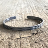 Men's Scalloped Open Cuff Bracelet