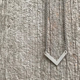 Sterling Silver Chevron Necklace
