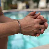 Men's Pyramid Open Cuff Bracelet